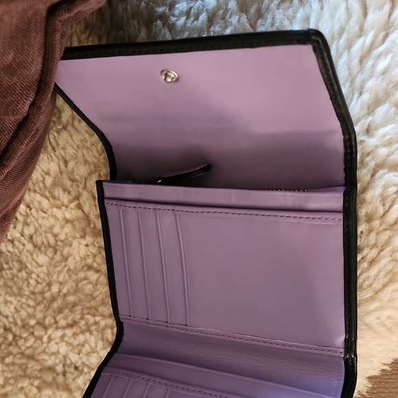 Coach Black Tri-fold Soft Leather Wallet 💜 - Picture 8 of 13